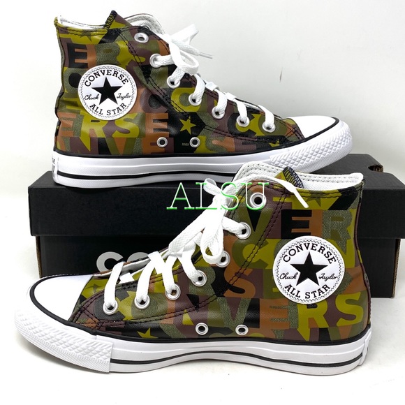 Converse Ctas High Top Dark Moss Camo Women’s - Picture 6 of 10